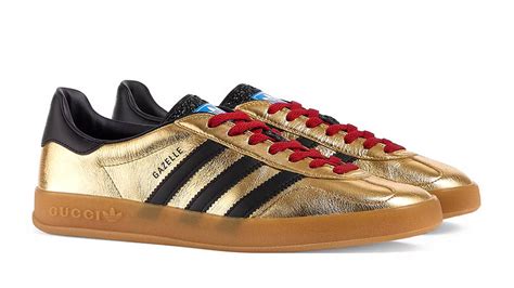 gucci adidas gold gazelle|gucci adidas t shirts.